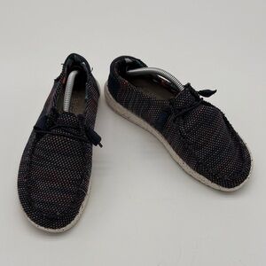 Hey Dude Wendy Blue Orange Sox Slip On Shoes Women Size 6 BLEMISH